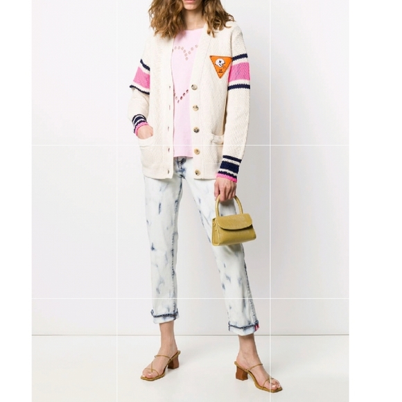 Golden Goose White and Blue Boyfriend Jeans - Picture 1 of 14